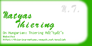 matyas thiering business card